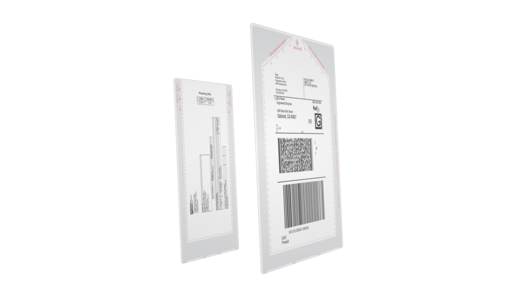 Multiplex 2+ enclosed packing list labels