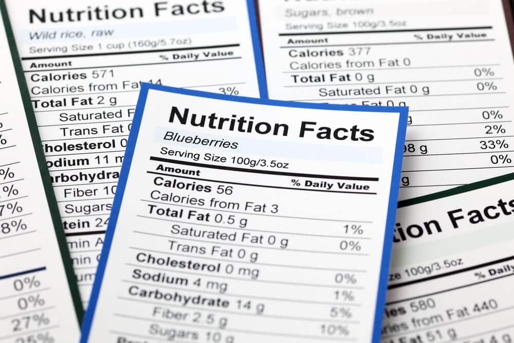 Food Nutrition Facts Labels