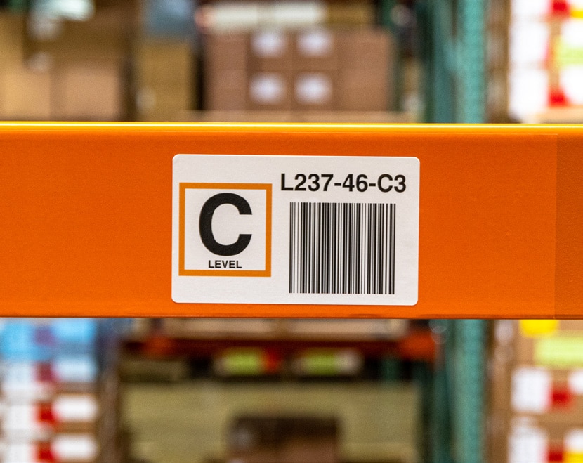 Single Location Rack Label